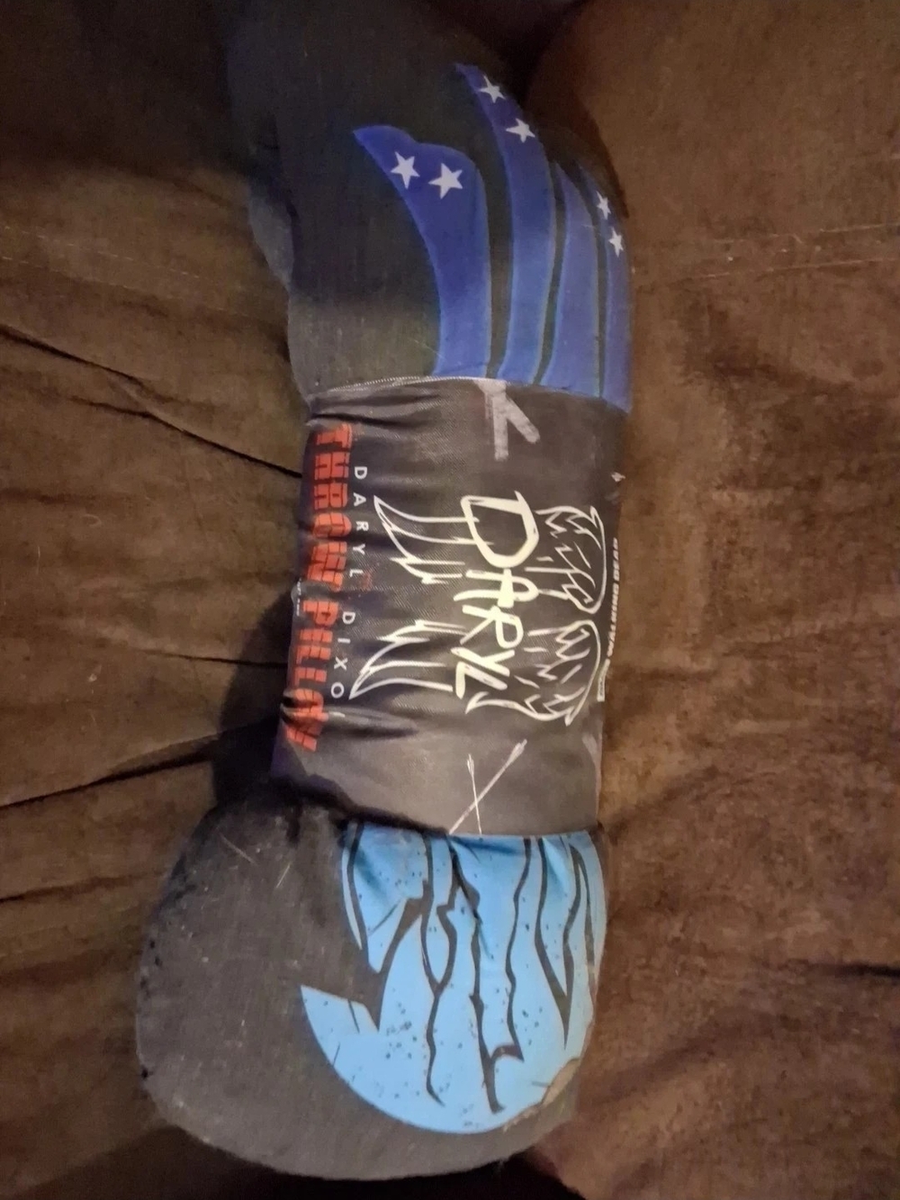 Darkly Dixon Graphic Pillow - Black & Blue